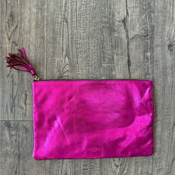 Billy Bag London Metallic Pink Clutch/Cosmetic Case - Picture 1 of 5